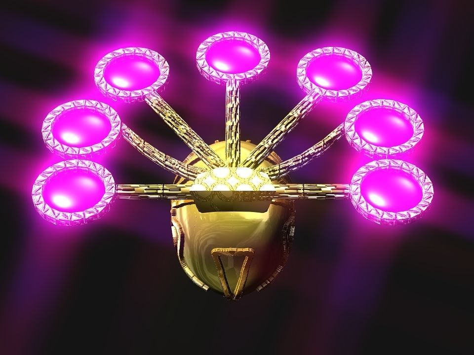 Queen Crown Spaceship Low-poly 3D model_26