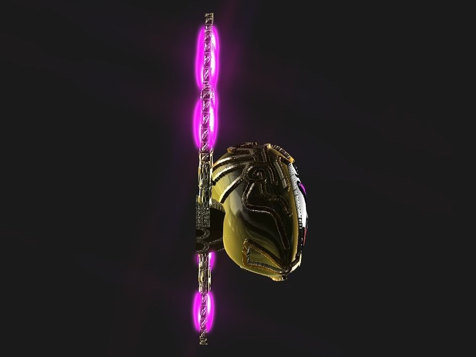 Queen Crown Spaceship Low-poly 3D model_28