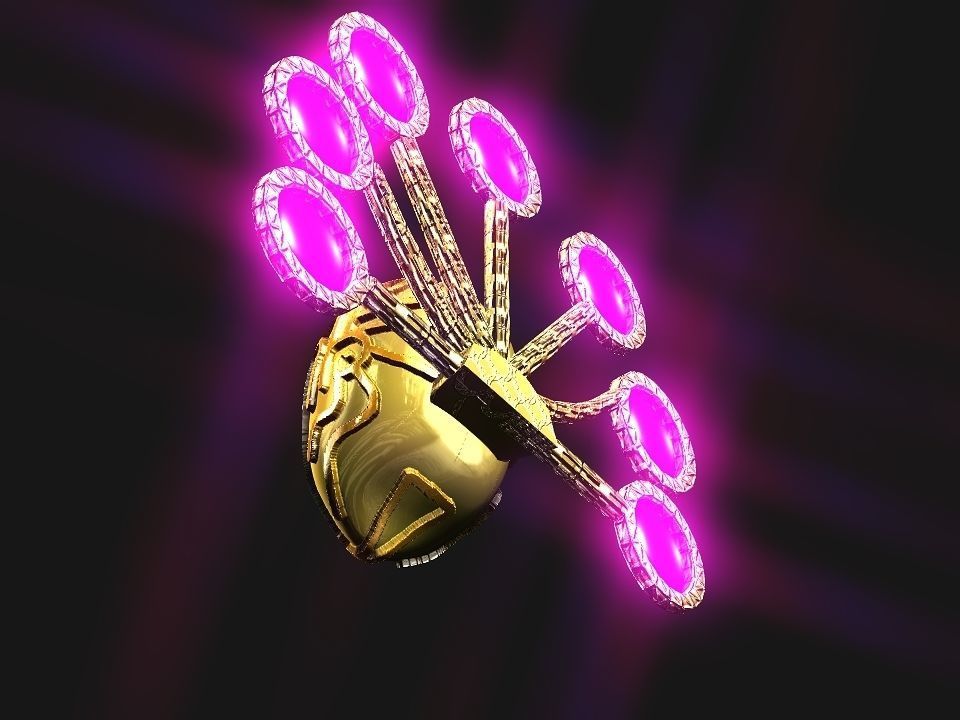 Queen Crown Spaceship Low-poly 3D model_25