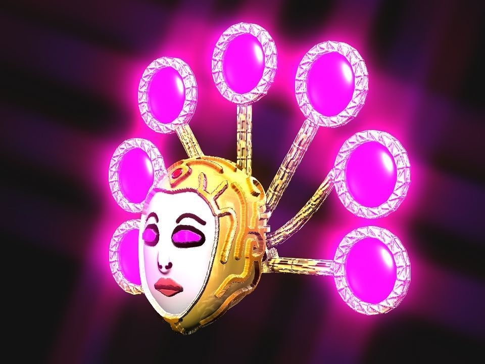 Queen Crown Spaceship Low-poly 3D model_23