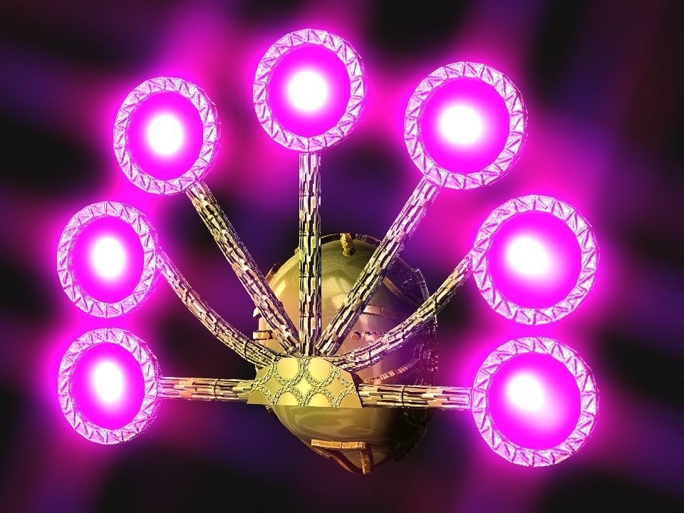 Queen Crown Spaceship Low-poly 3D model_4