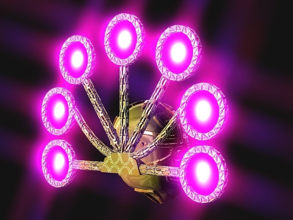 Queen Crown Spaceship Low-poly 3D model_5