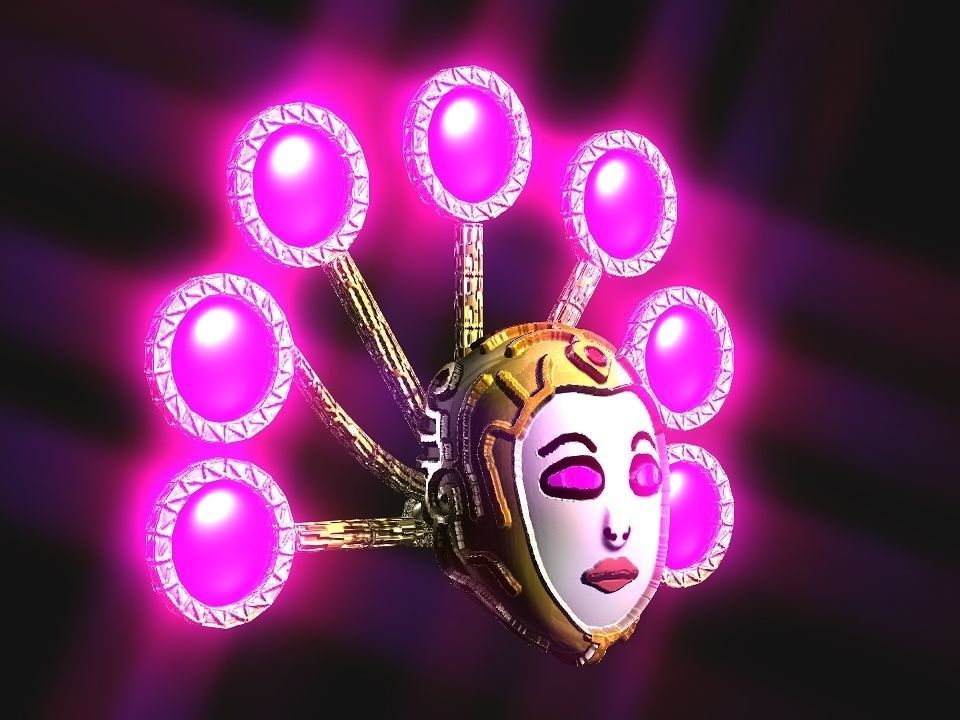 Queen Crown Spaceship Low-poly 3D model_11