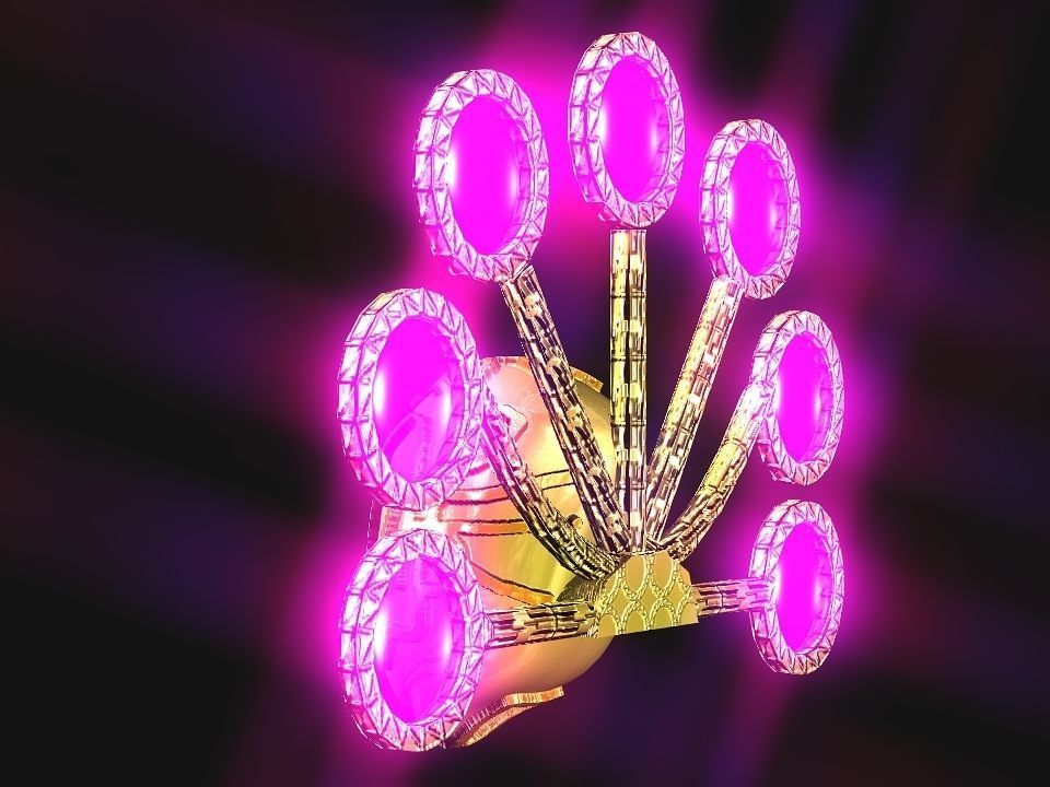 Queen Crown Spaceship Low-poly 3D model_36