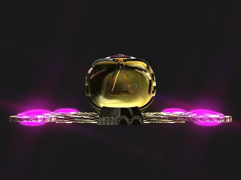 Queen Crown Spaceship Low-poly 3D model_31