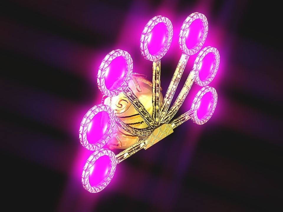 Queen Crown Spaceship Low-poly 3D model_16