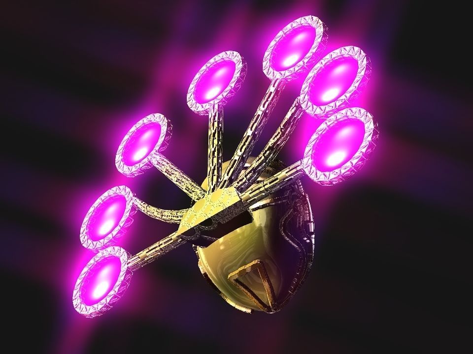 Queen Crown Spaceship Low-poly 3D model_27