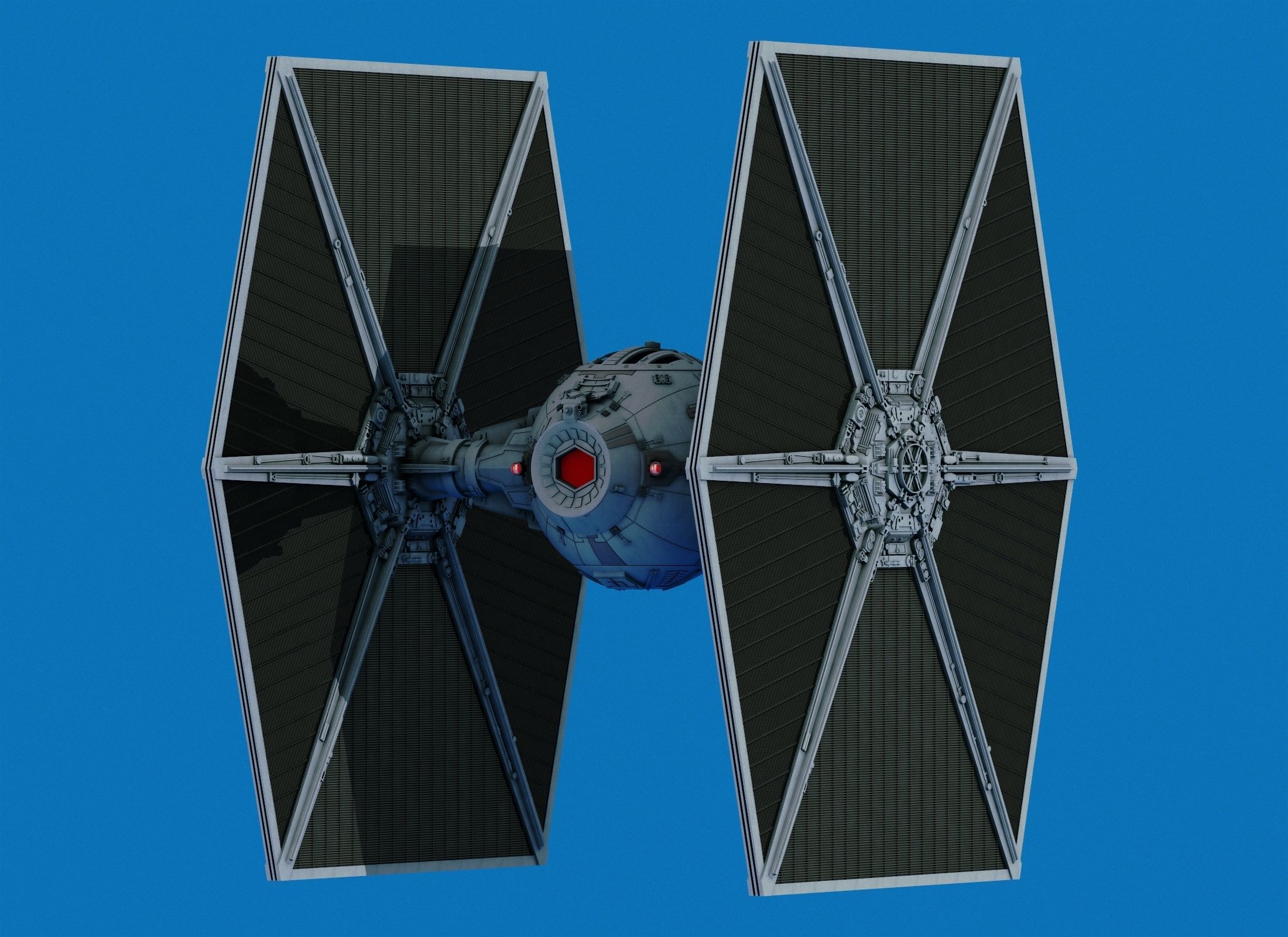 Star Ware Return A New Hope Tie Figther 3D print model_3