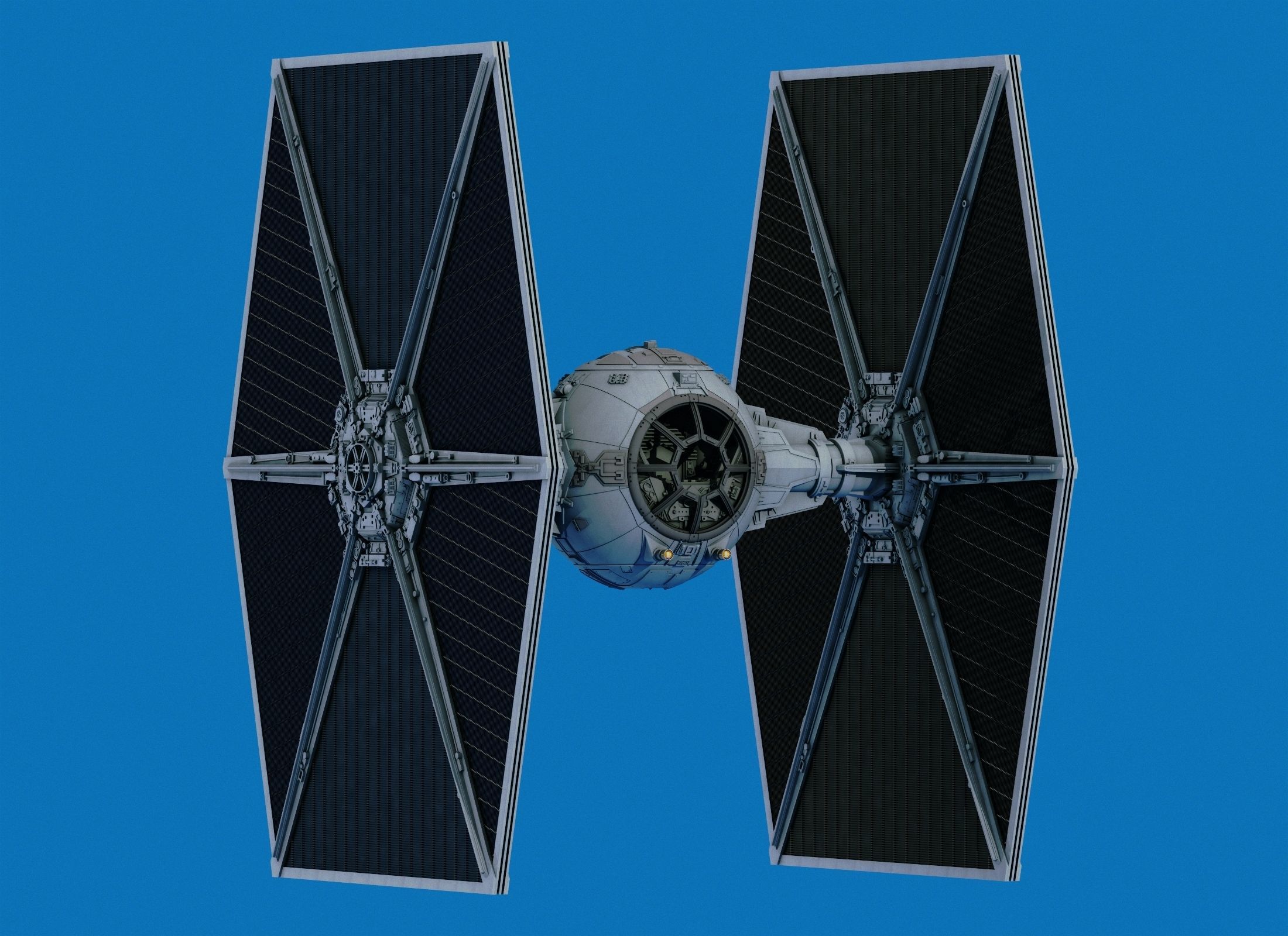 Star Ware Return A New Hope Tie Figther 3D print model_1