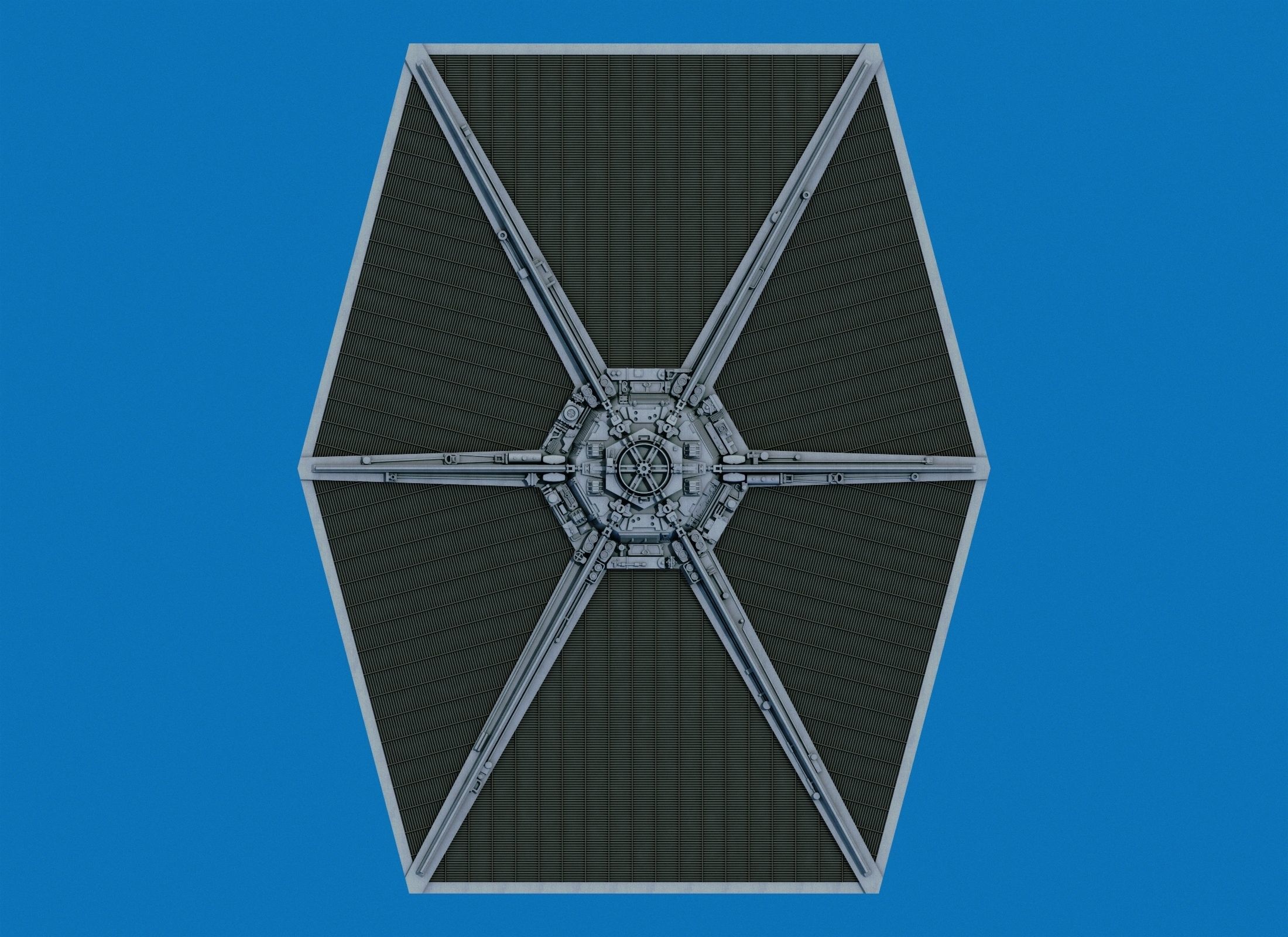 Star Ware Return A New Hope Tie Figther 3D print model_2