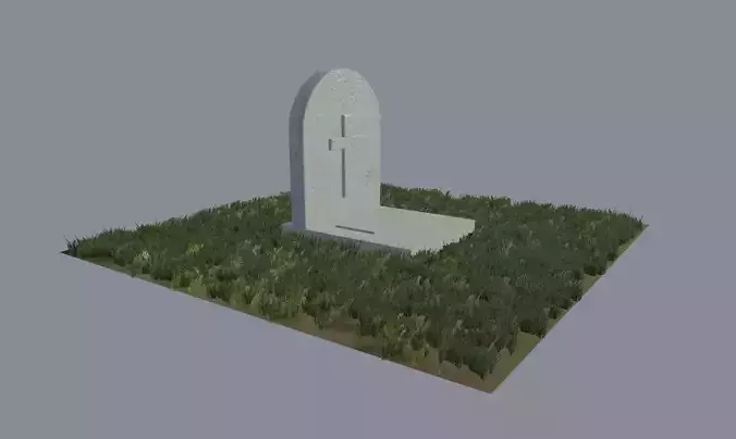 Tomb - Graveyard - Tumulo Cemiterio Low-poly 3D model