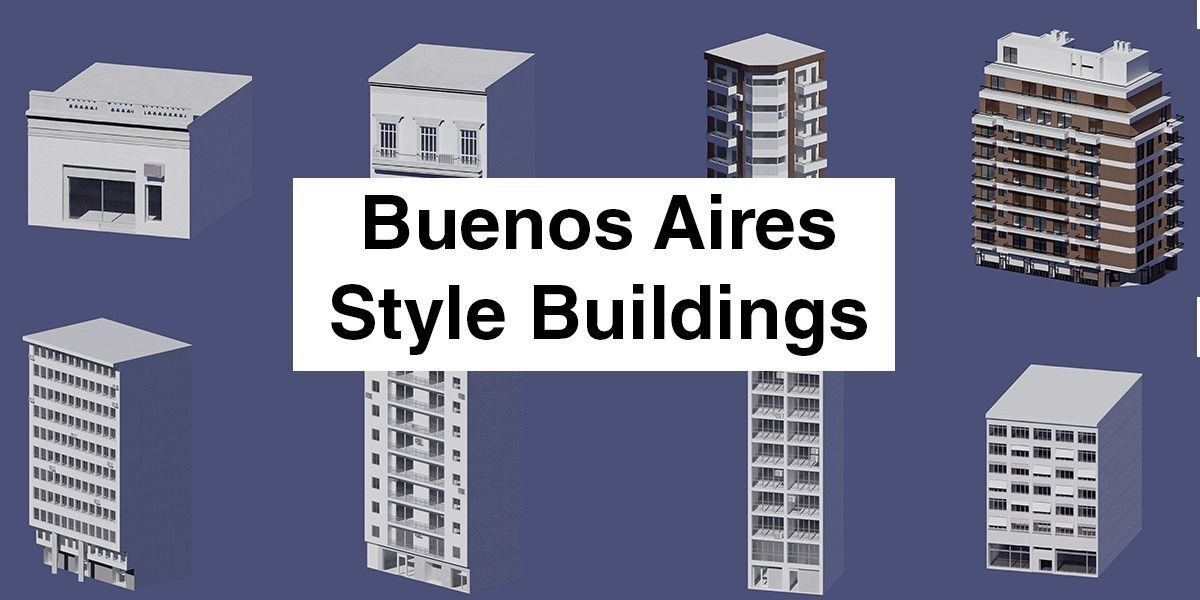 Buenos Aires Style Building 6 3D model_3