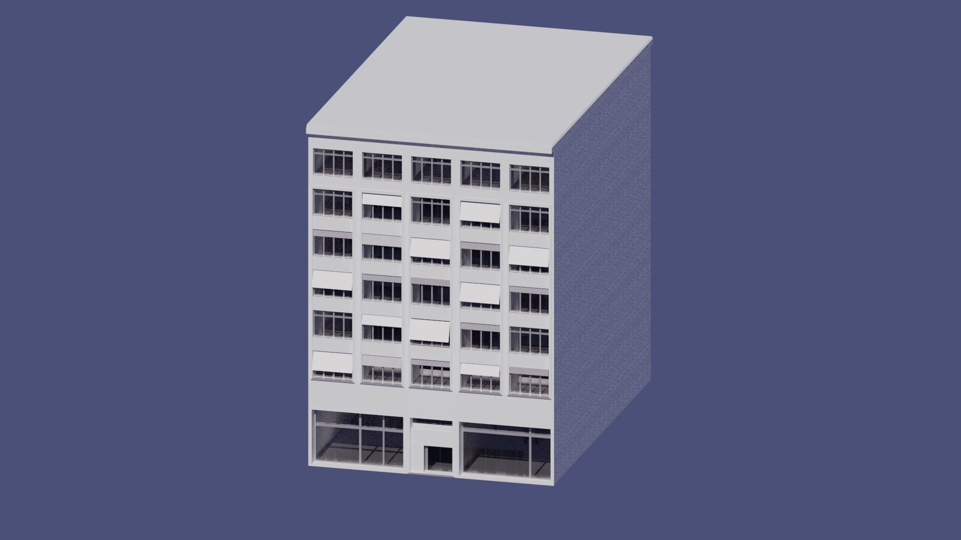 Buenos Aires Style Building 6 3D model_1