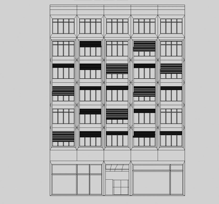 Buenos Aires Style Building 6 3D model_2