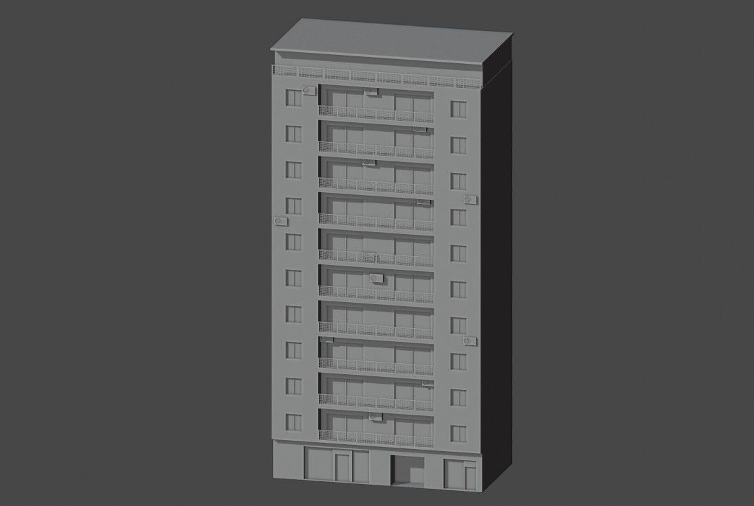 Buenos  Aires Style Building 3 3D model_2