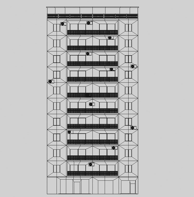 Buenos  Aires Style Building 3 3D model_3
