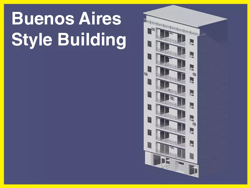 Buenos  Aires Style Building 3 3D model_0