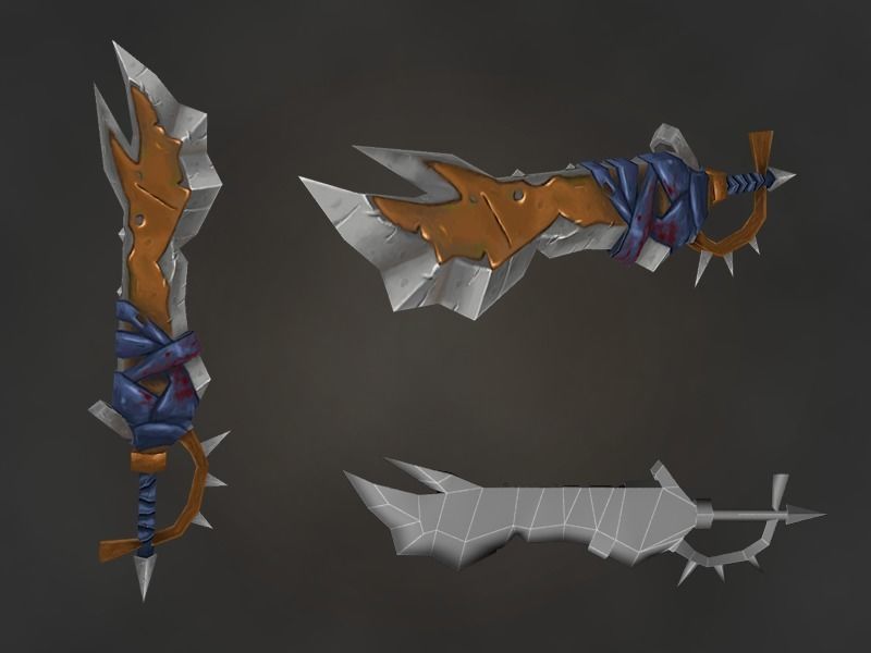 Fantasy Swords for Games Low-poly 3D model_1