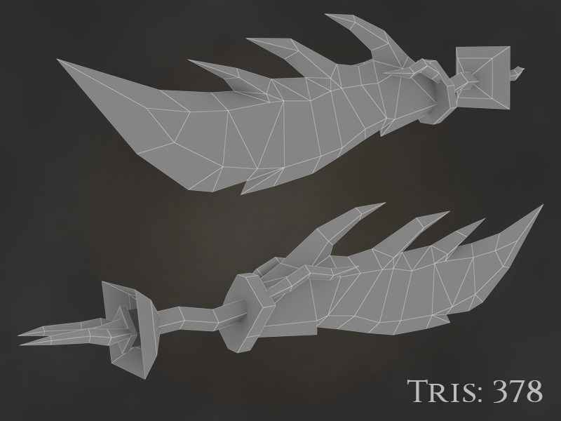 Fantasy Swords for Games Low-poly 3D model_5