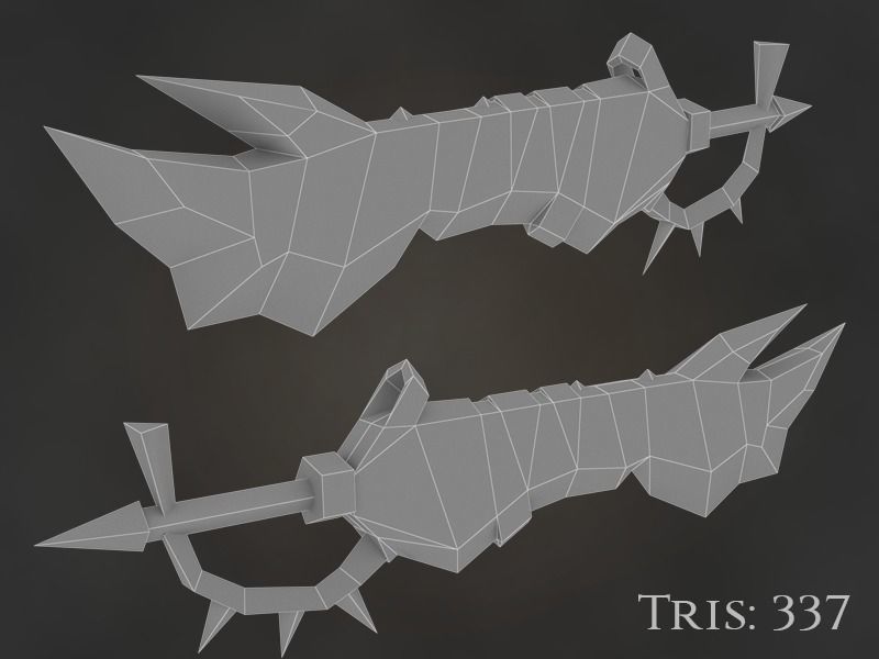 Fantasy Swords for Games Low-poly 3D model_4