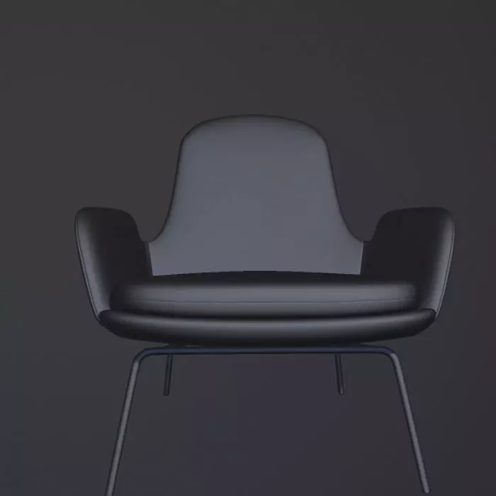 KursiTunggu lounge chair 3D model_0