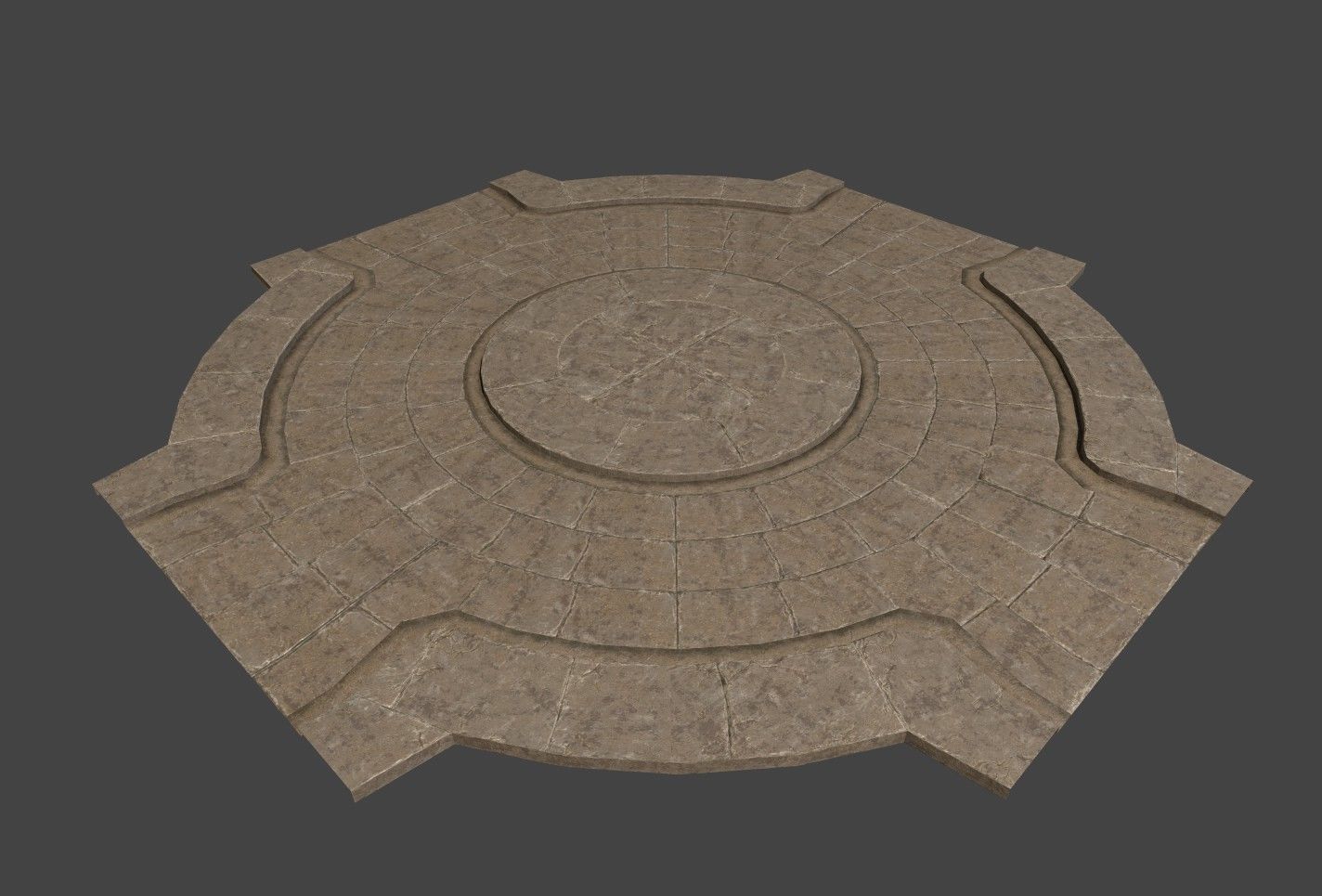 Cathedral Stone Trim Asset pack Free low-poly 3D model_14