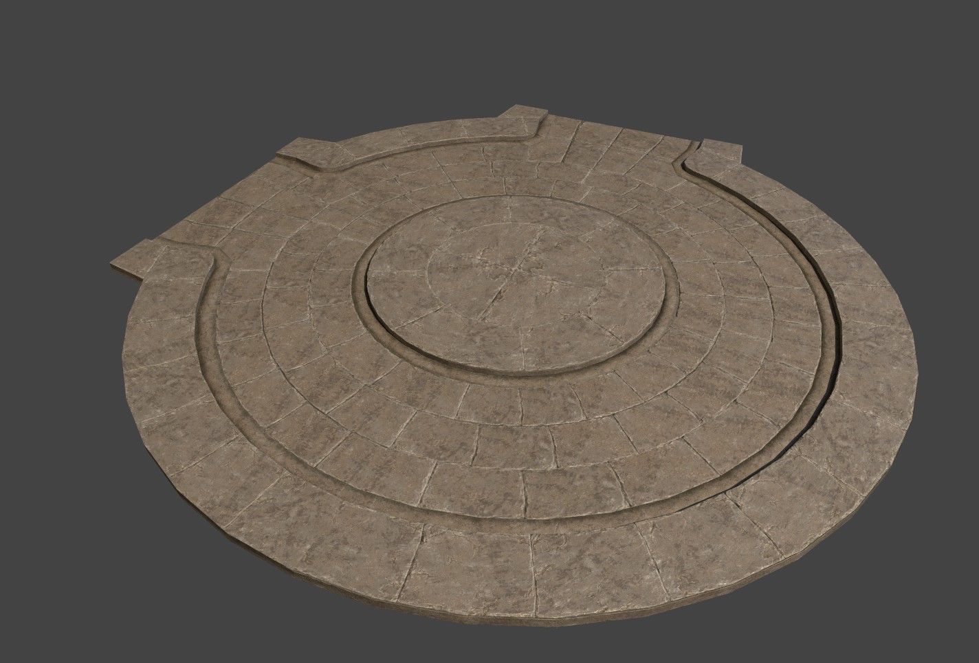 Cathedral Stone Trim Asset pack Free low-poly 3D model_10