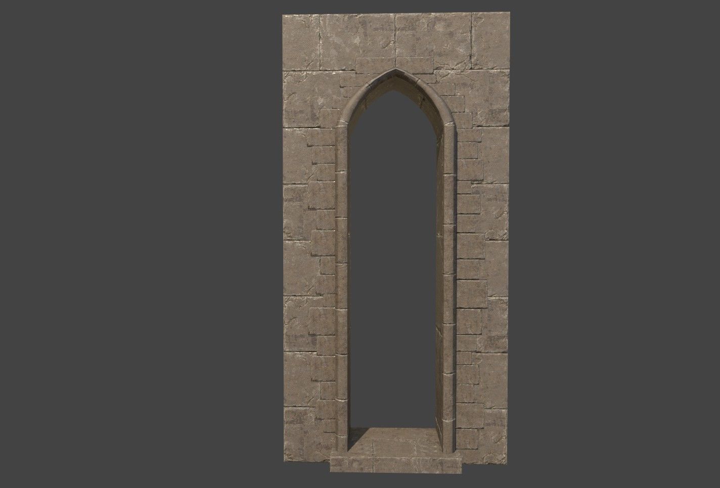 Cathedral Stone Trim Asset pack Free low-poly 3D model_7