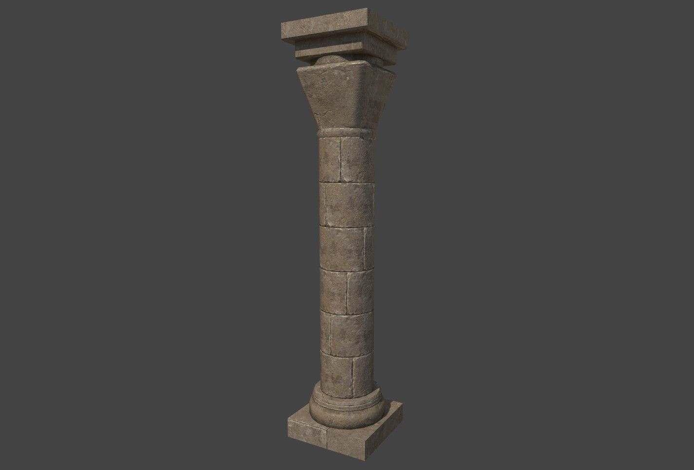 Cathedral Stone Trim Asset pack Free low-poly 3D model_3