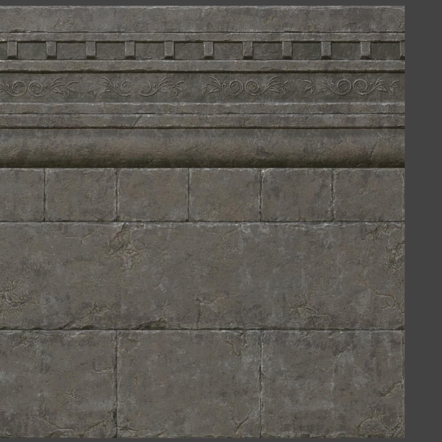 Cathedral Stone Trim Asset pack Free low-poly 3D model_21