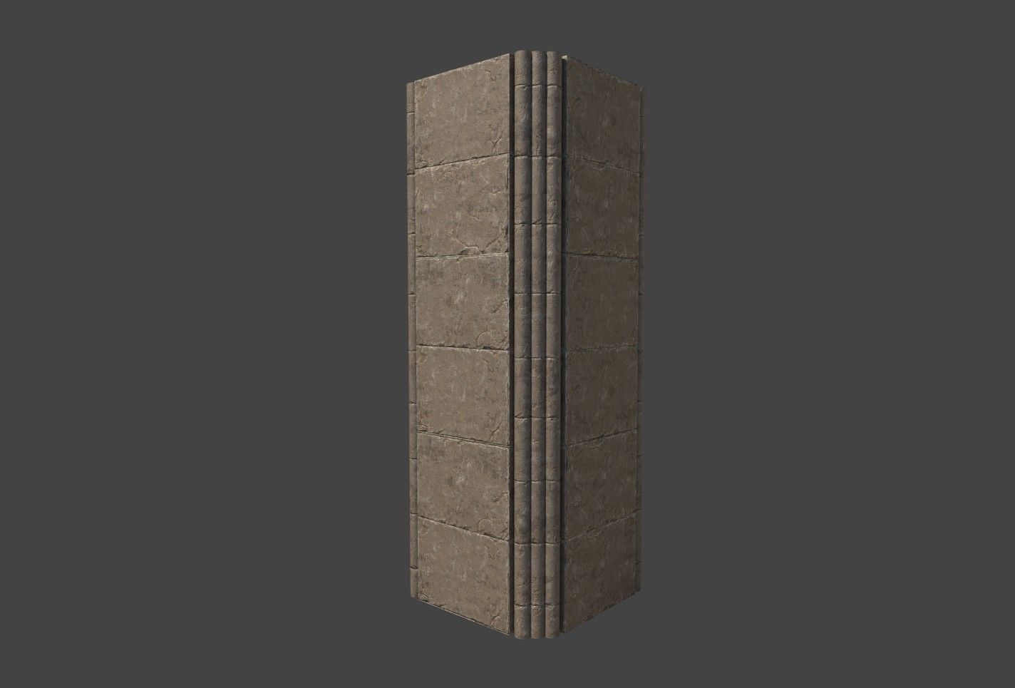 Cathedral Stone Trim Asset pack Free low-poly 3D model_4