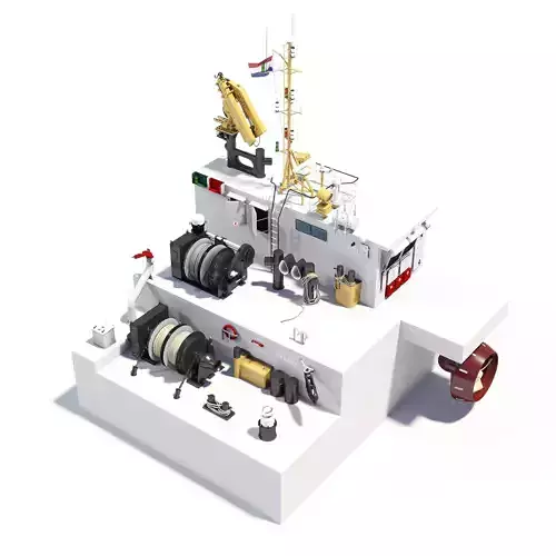 Tugboat and civil ships equipment asset 