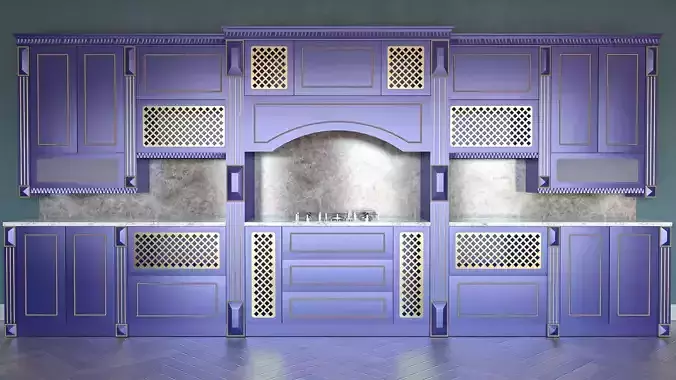 Kitchen with cabinets