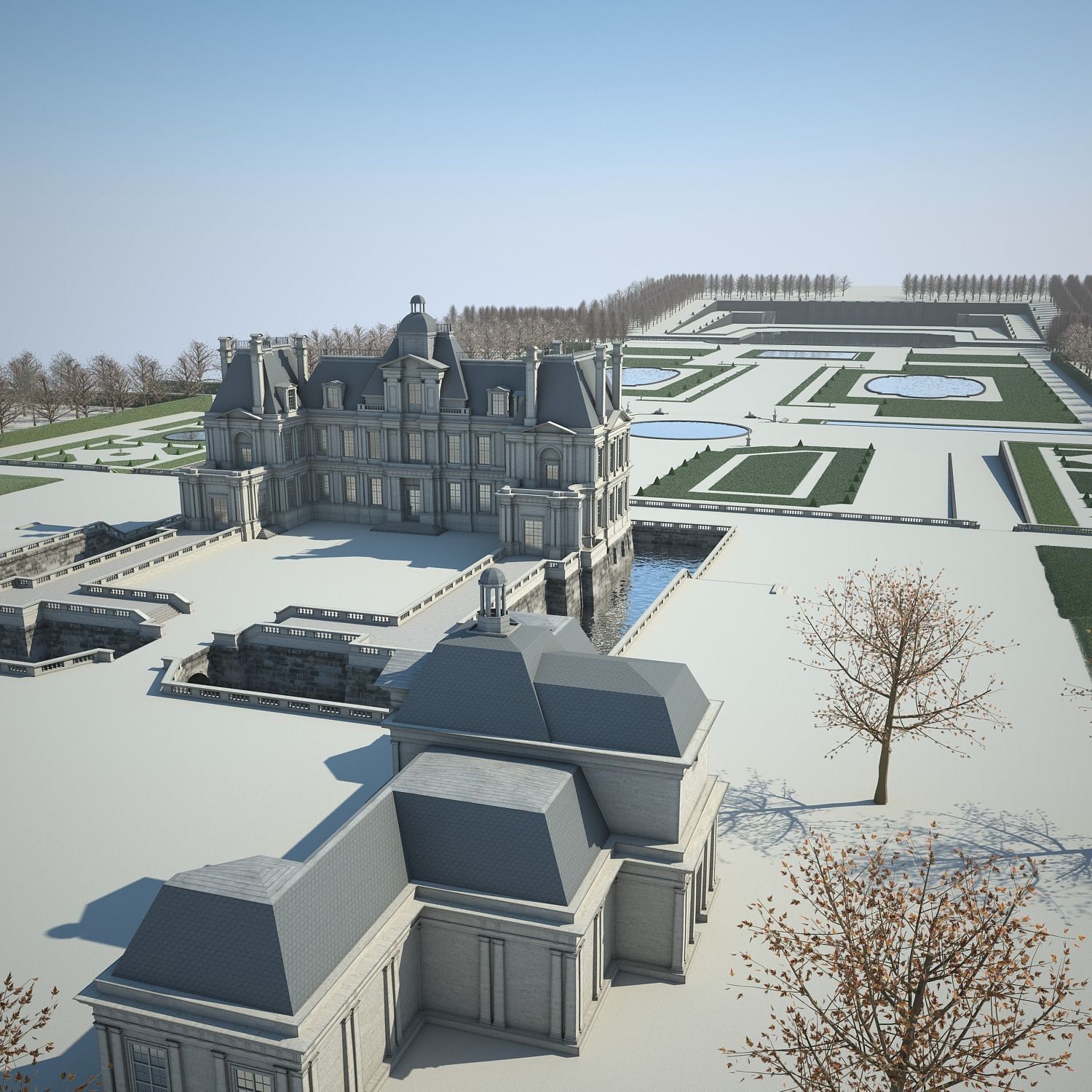 Chateau and Garden 3D model_49