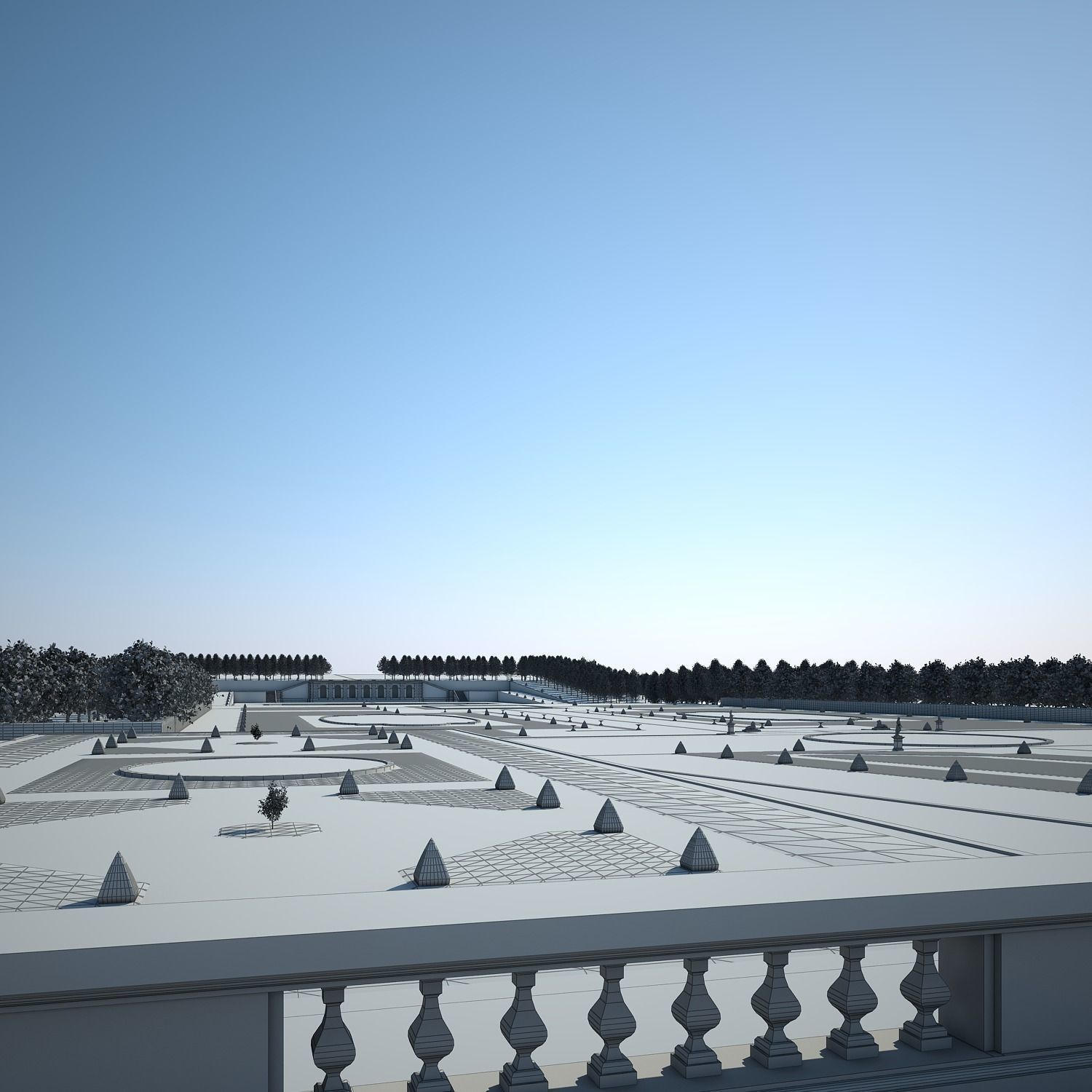 Chateau and Garden 3D model_74