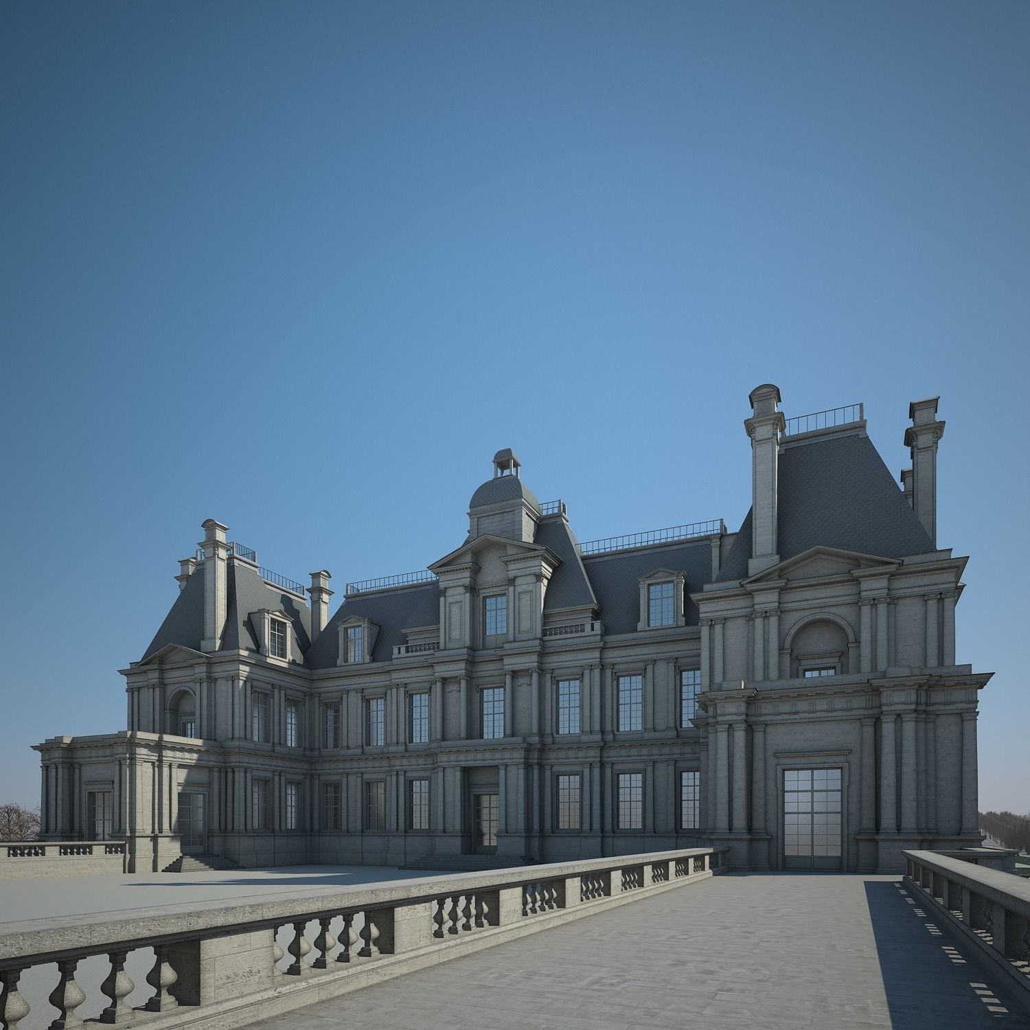 Chateau and Garden 3D model_14