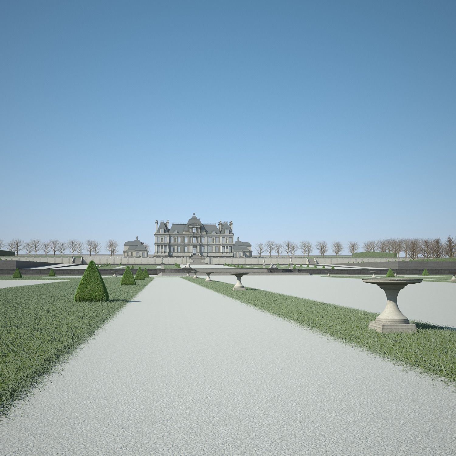 Chateau and Garden 3D model_25