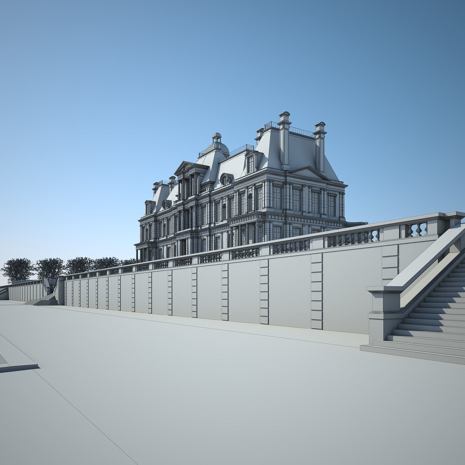 Chateau and Garden 3D model_63
