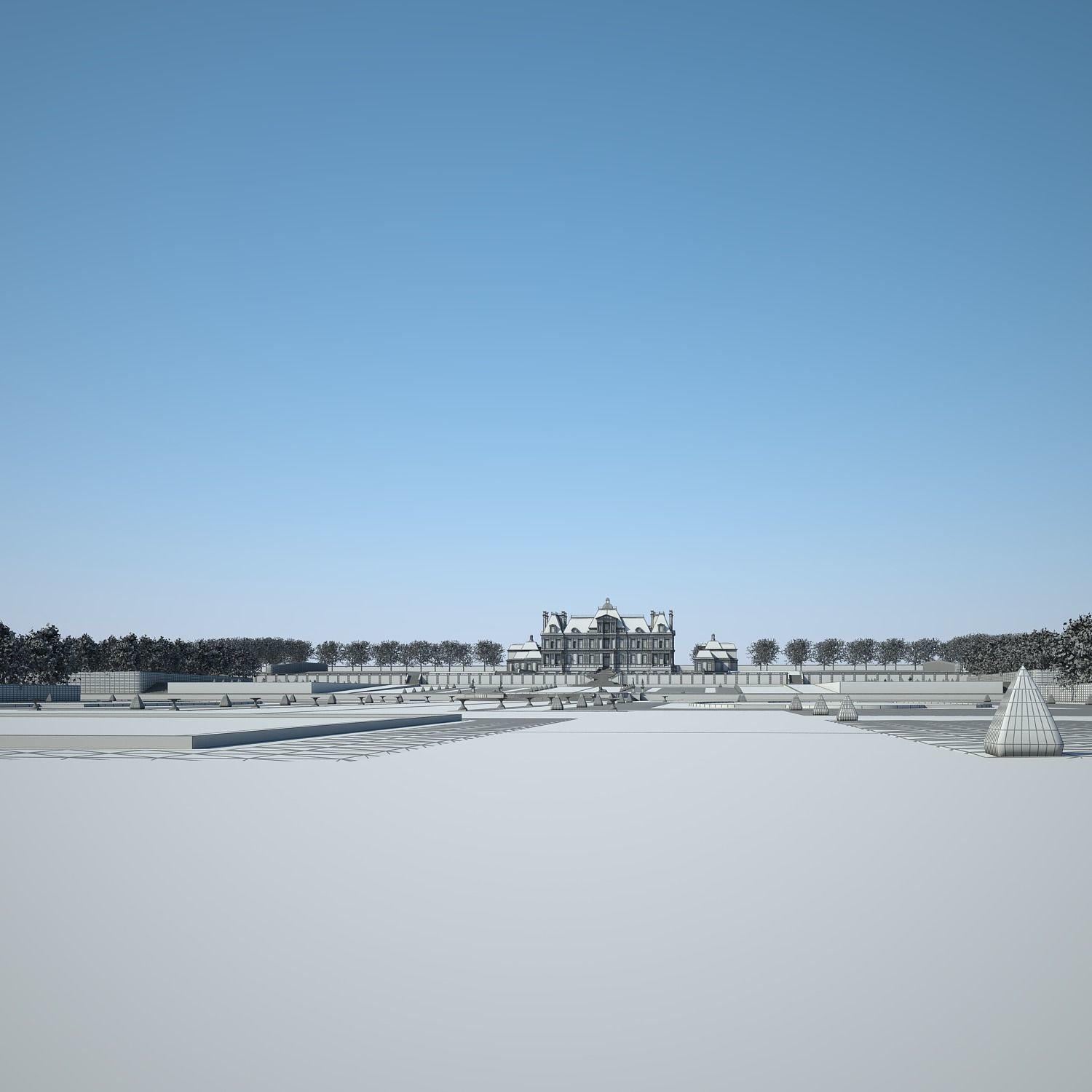 Chateau and Garden 3D model_72