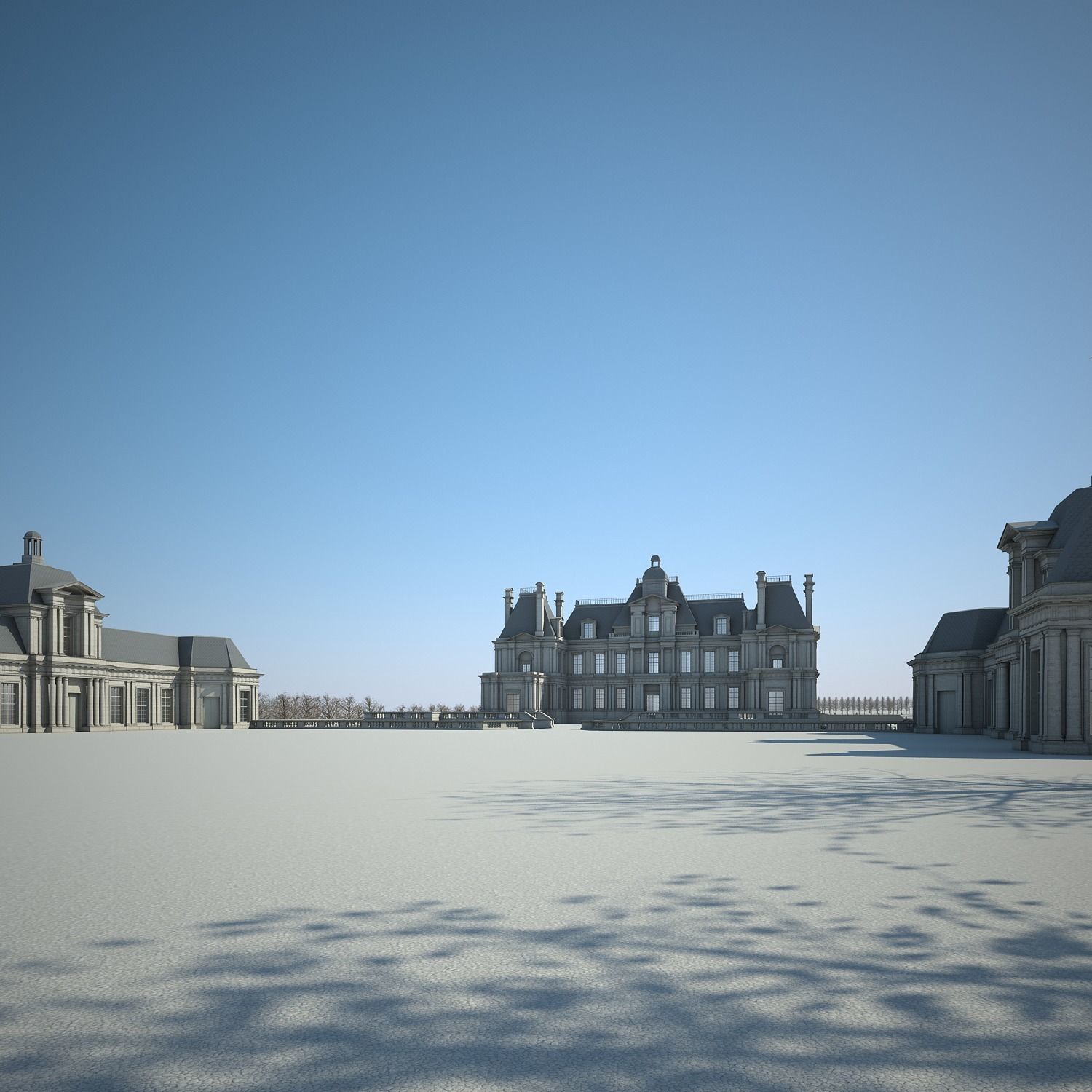 Chateau and Garden 3D model_10