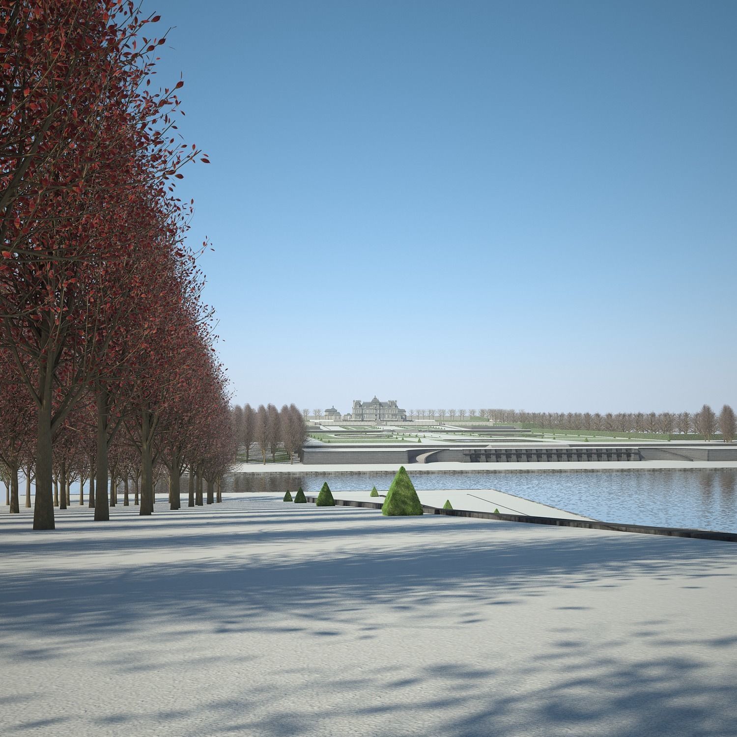 Chateau and Garden 3D model_42