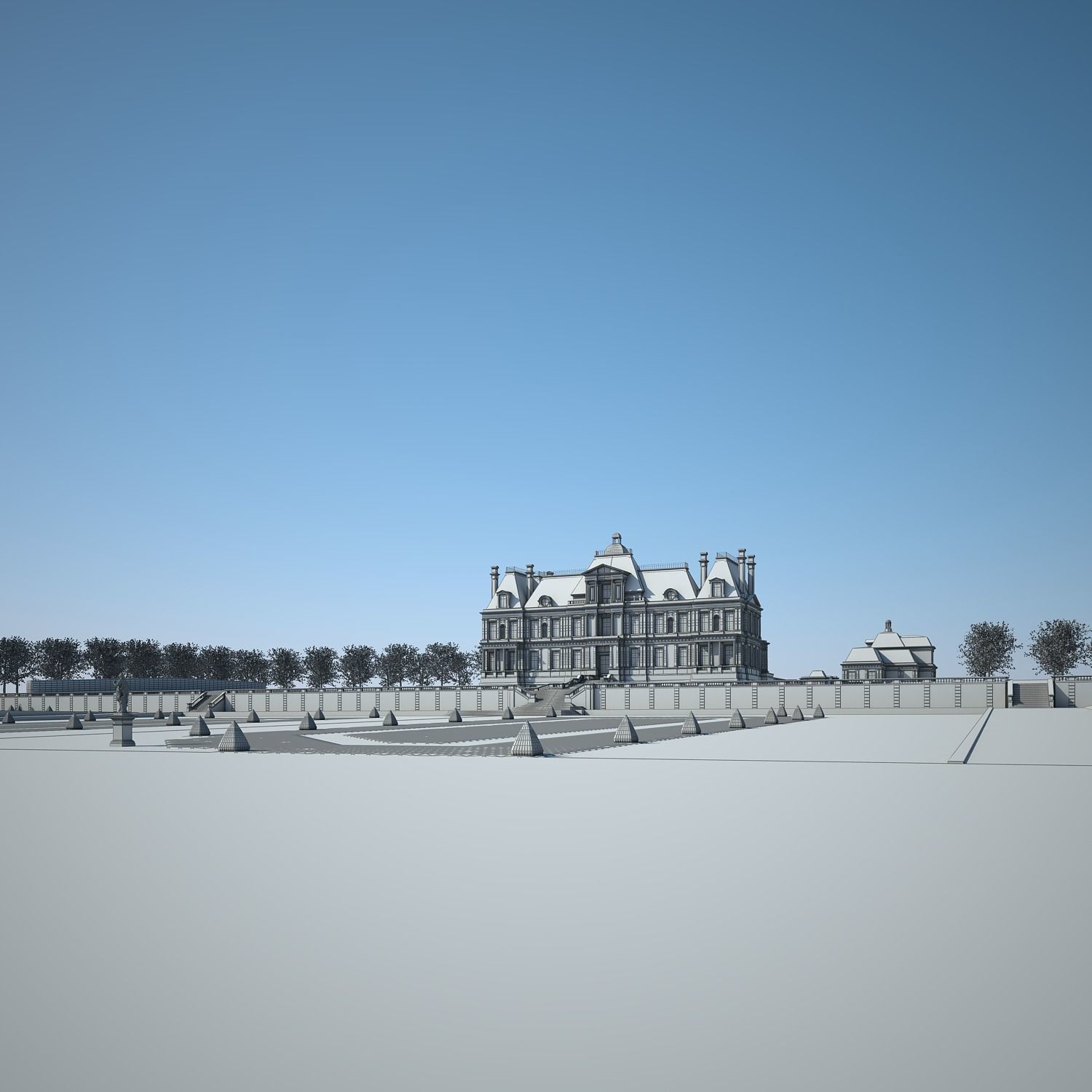 Chateau and Garden 3D model_71