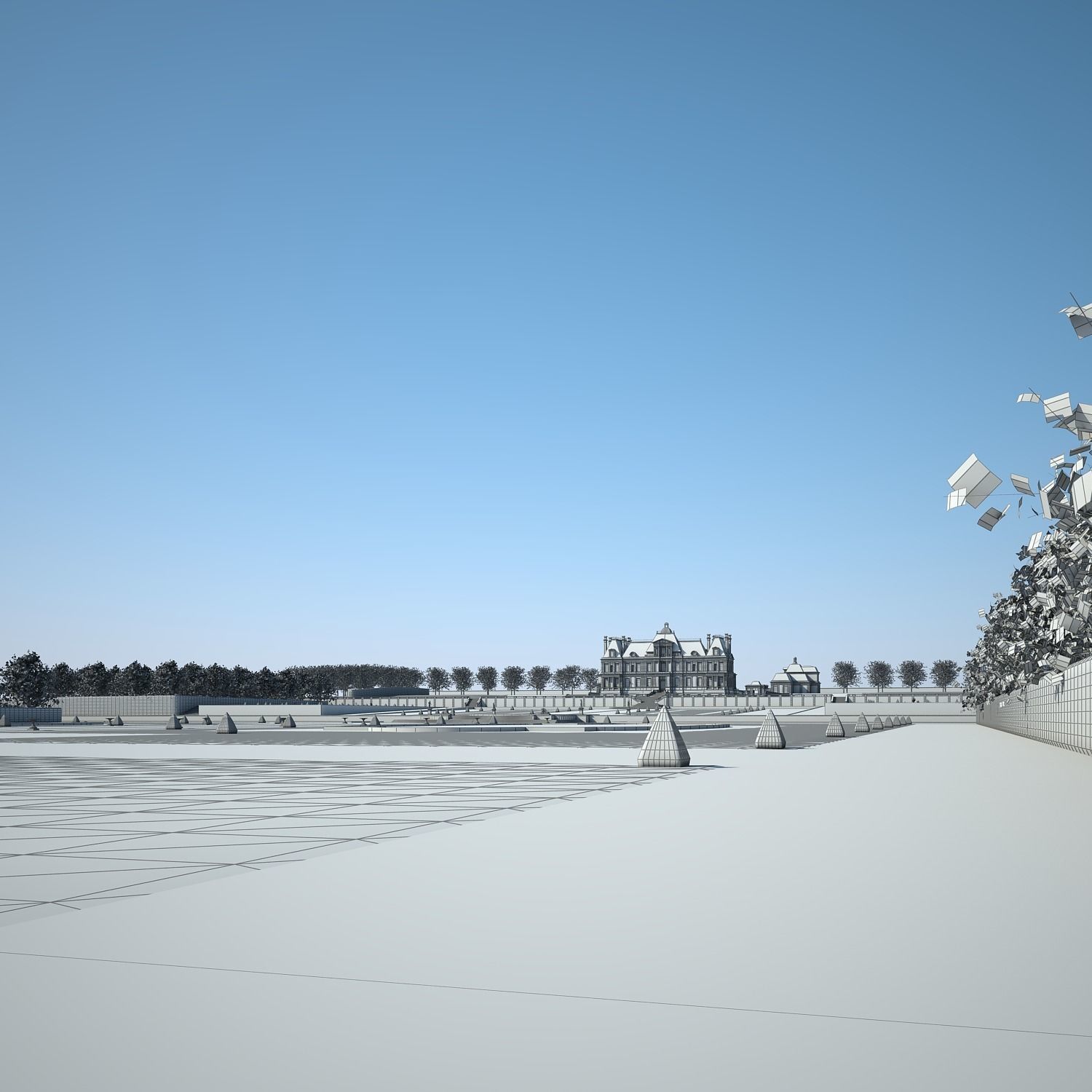 Chateau and Garden 3D model_77