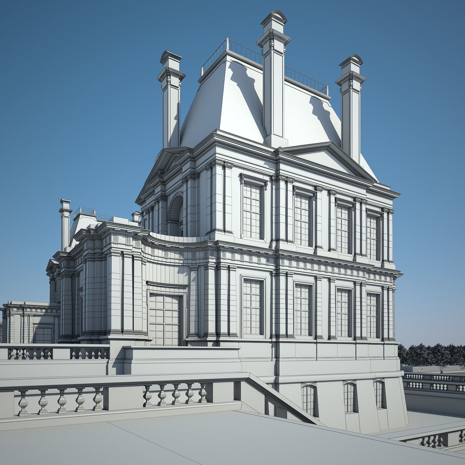 Chateau and Garden 3D model_59