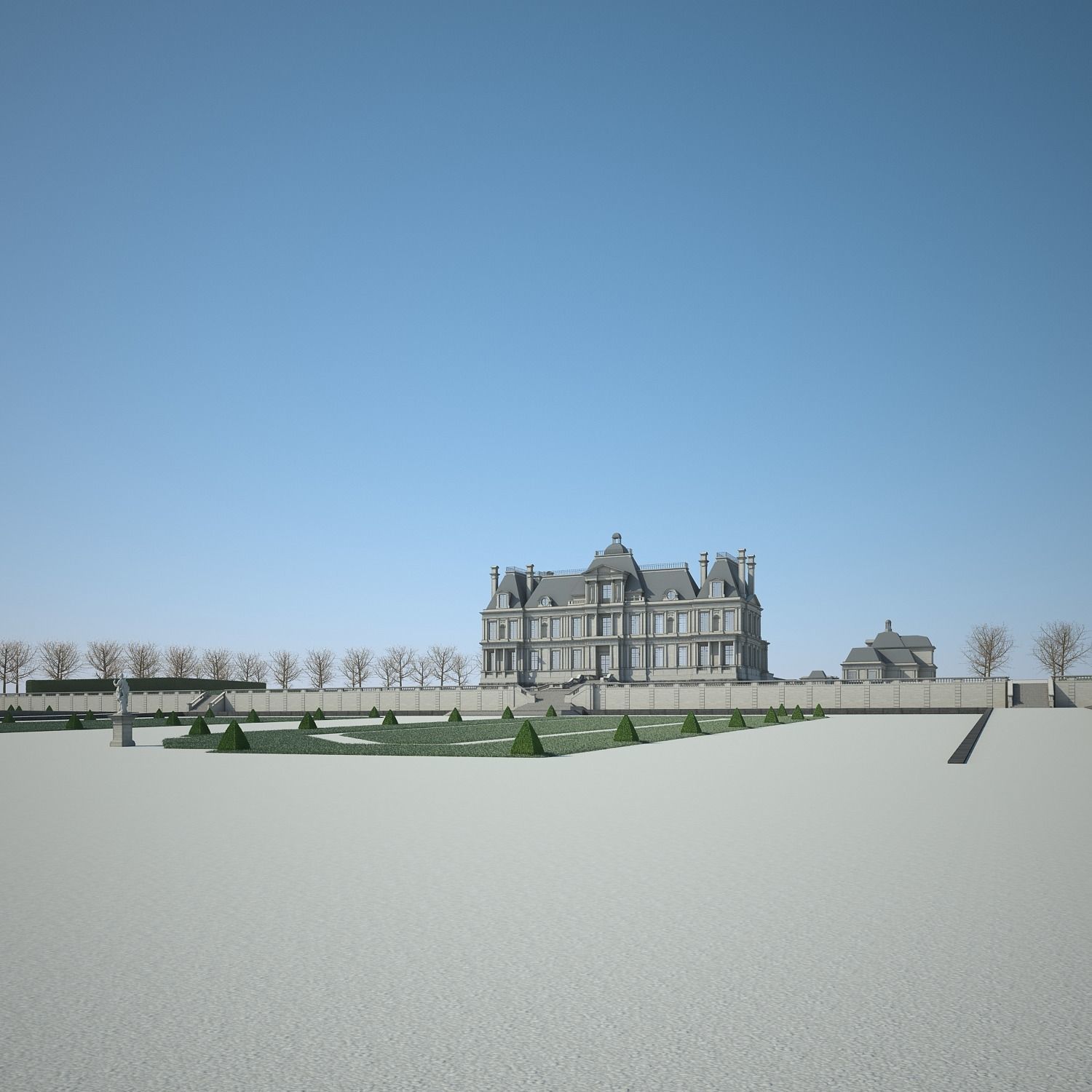 Chateau and Garden 3D model_28
