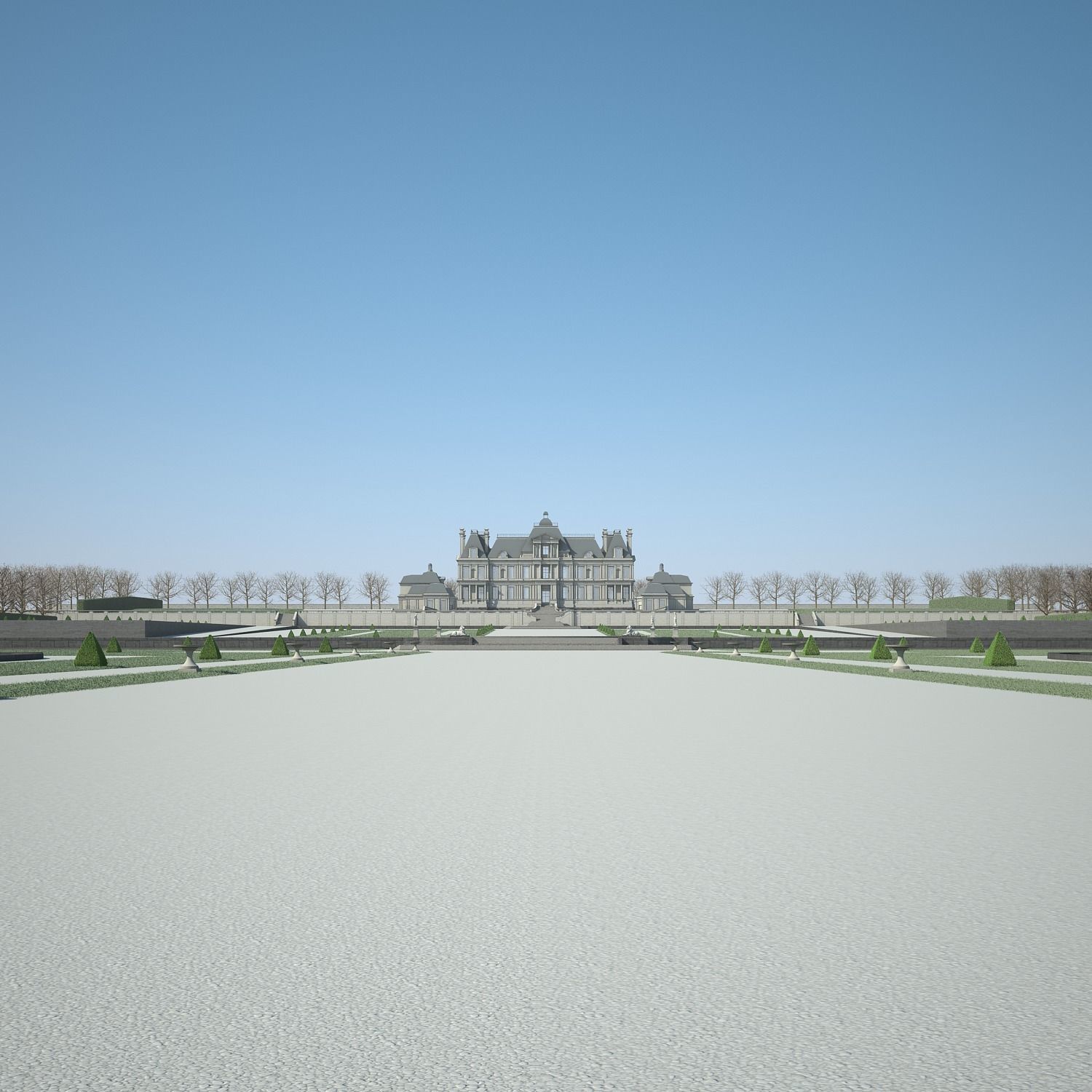 Chateau and Garden 3D model_26