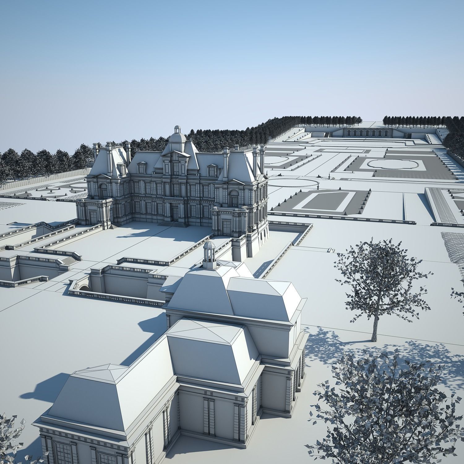 Chateau and Garden 3D model_92
