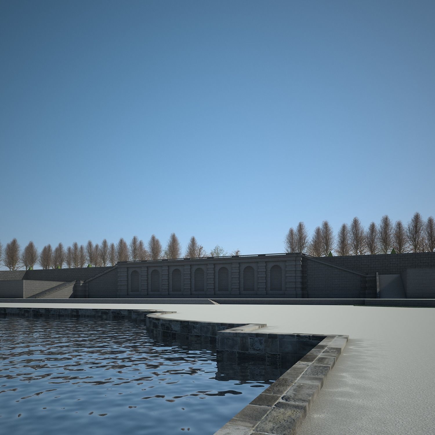 Chateau and Garden 3D model_37