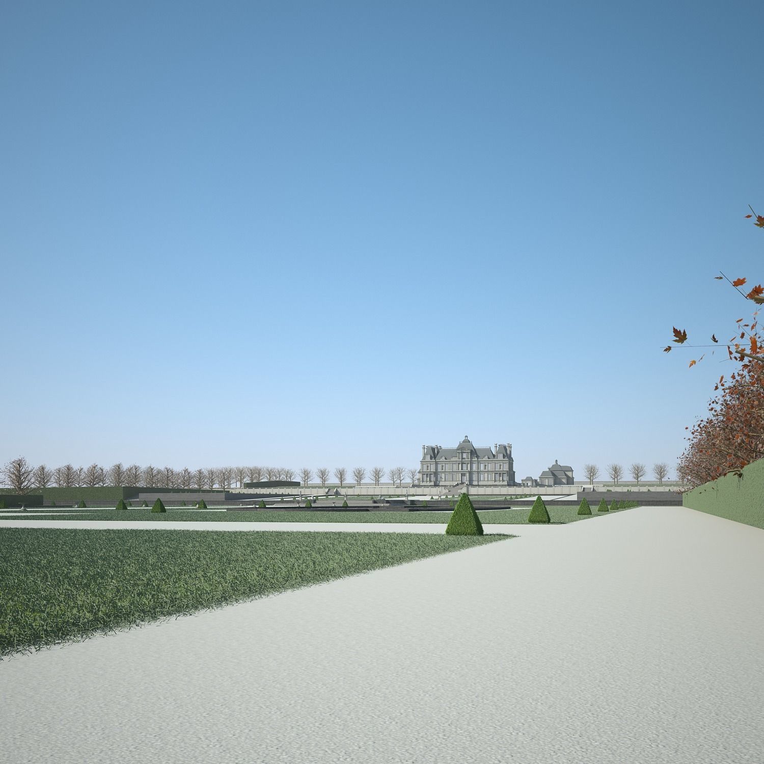 Chateau and Garden 3D model_34