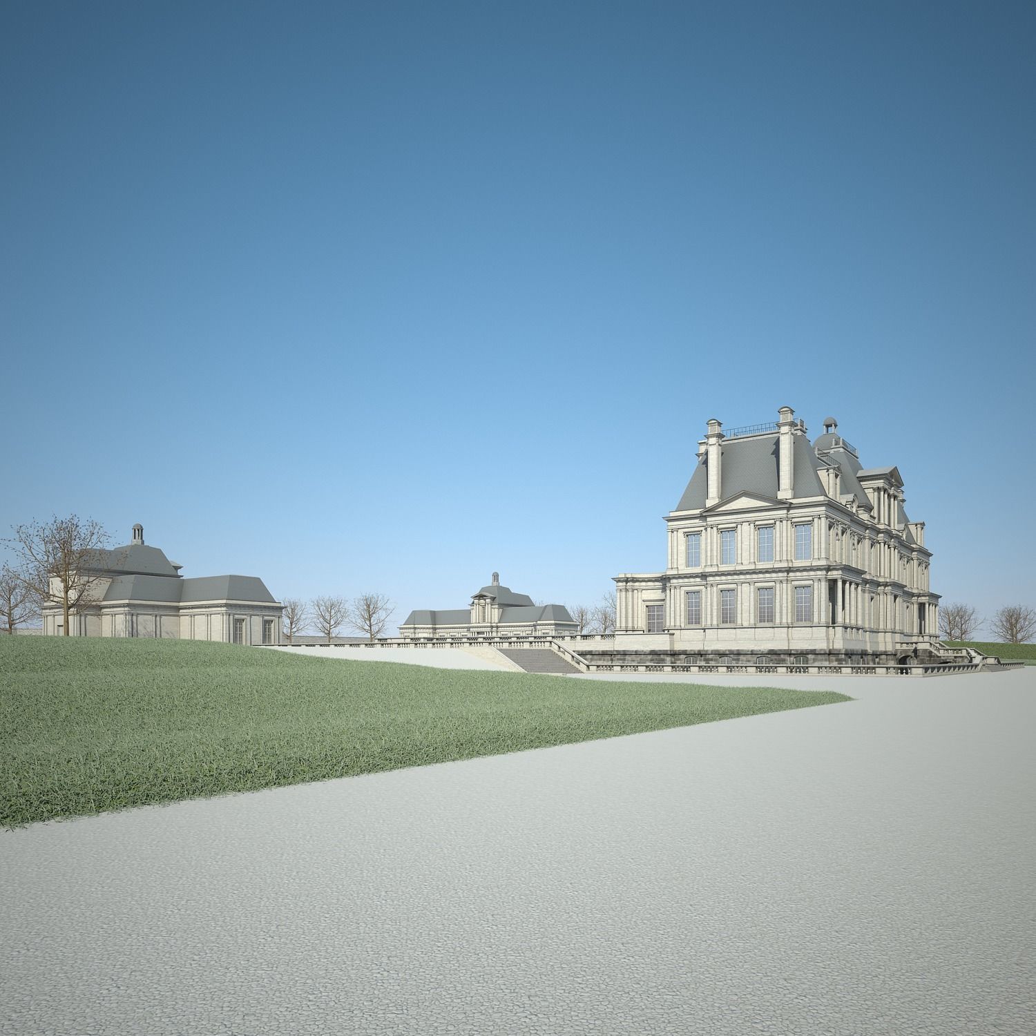 Chateau and Garden 3D model_19